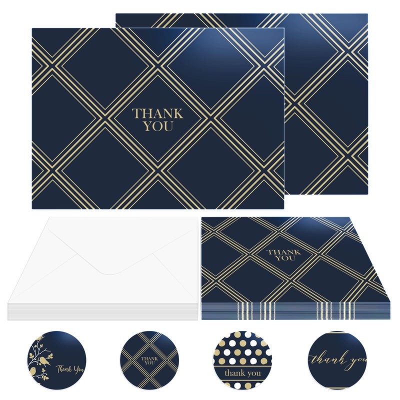 Spark Ink 100 Thank You Cards with Envelopes Bulk| Made in USA | 4 x 6 Personalized Blank Thank You Notes for Graduation 2025, Wedding, Small Business, Bridal & Baby Shower, Funeral - Image 1